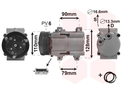 VAN WEZEL Kompressor,kliimaseade 1800K284